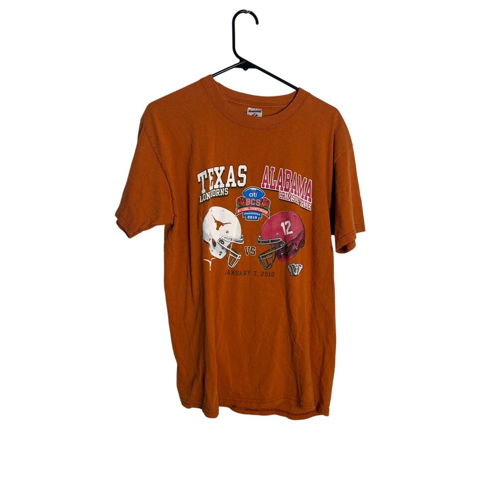 Jerzees Vintage Texas Alumni Burnt Orange Heavyweight Cotton T-Shirt Size Large